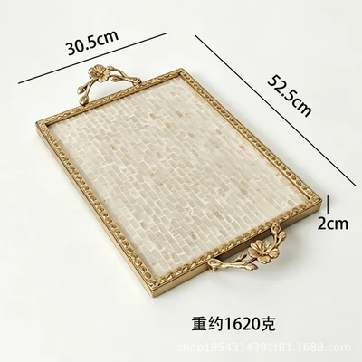 Three-dimensional flower handle-long white grid (weight 1620 grams)