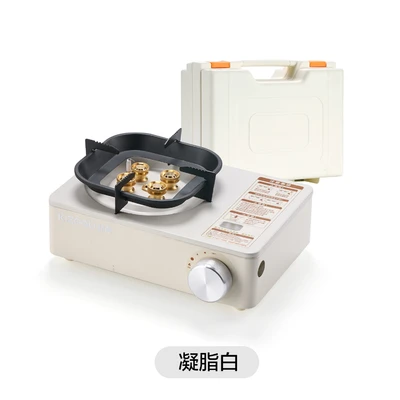 6.2kw five-burner stove white + storage box