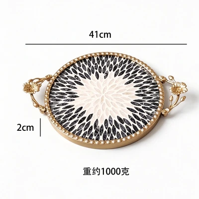Three-dimensional flower handle-grey leaves (weight 1000 grams)