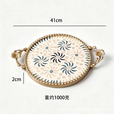Three-dimensional flower handle-blue and white flowers (weight 1000 grams)