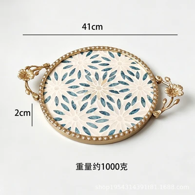 Three-dimensional flower handle-blue flower (weight 1000 grams)