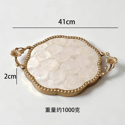 Three-dimensional flower handle-round lace milky white (weight 1000 grams)