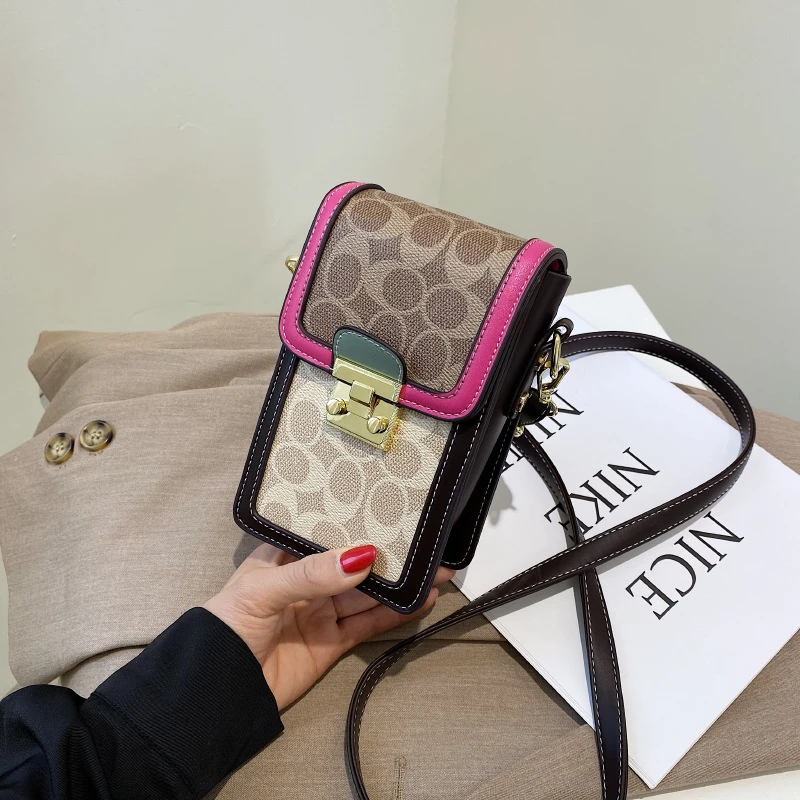 Mobile Phone Bag for Women 2026 New Trendy Style Printed Crossbody Shoulder Bag Vertical Small Square Bag Mini Bag