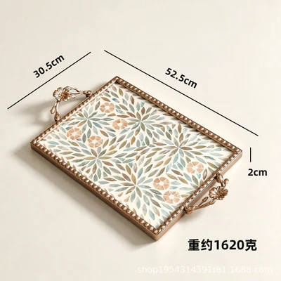 Three-dimensional flower handle-long colorful blue leaves (weight 1620 grams)