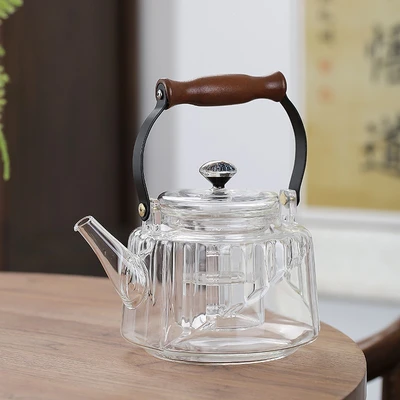 Transparent kettle with high rise starry sky