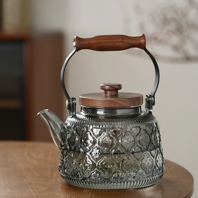 Hammered ruyi lift pot transparent black single pot