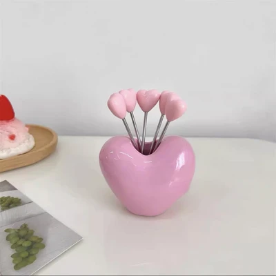 Pink love base + 5 forks
