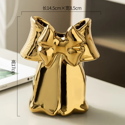 Gold ● Countertop bow vase