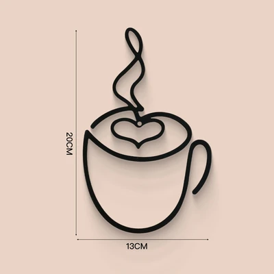 Black flat iron coffee wall hanging C