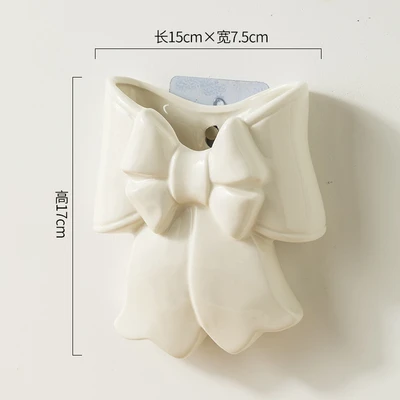 White ● Wall hanging bow vase
