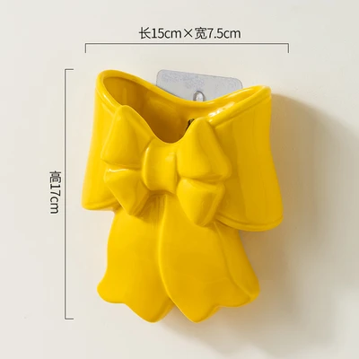 Yellow ● Wall hanging bow vase