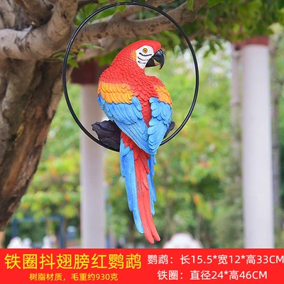 Iron circle red king kong parrot