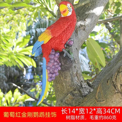 Grape red diamond parrot ornament