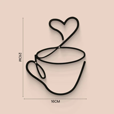 Black Flat Iron Coffee Wall Hanging A
