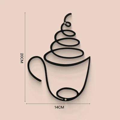 Black flat iron coffee wall hanging B