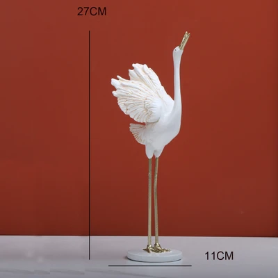 Crane with spread wings