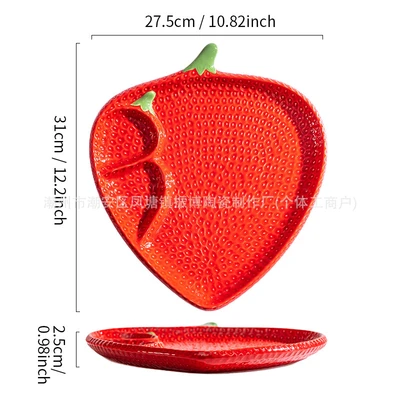Red dumpling plate