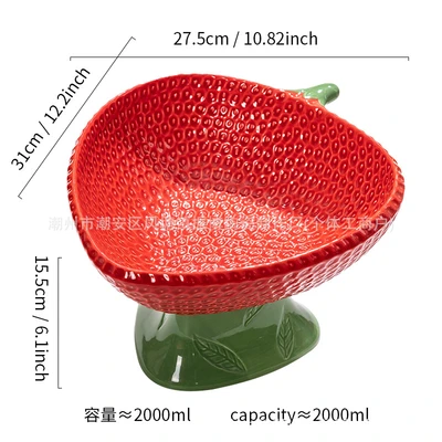 Red large tall bowl