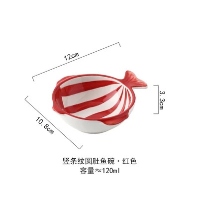 Red vertical pattern fat fish plate (108 pcs/box, the whole box is 6.5 yuan/piece)