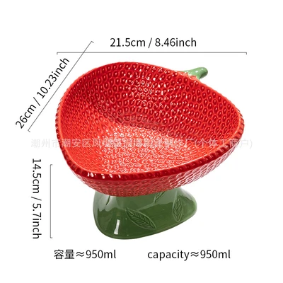 Red medium tall bowl