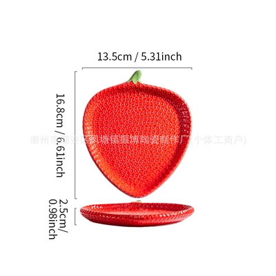 Red 6.5inch small plate