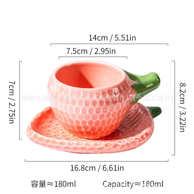 Pink cup and saucer