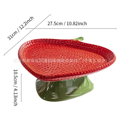 Red tall plate