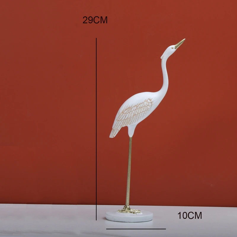 Crane Crafts Ornaments Simulation Animal High-end Exquisite Decorative Ornaments Living Room Entrance TV Cabinet Decorative Ornaments