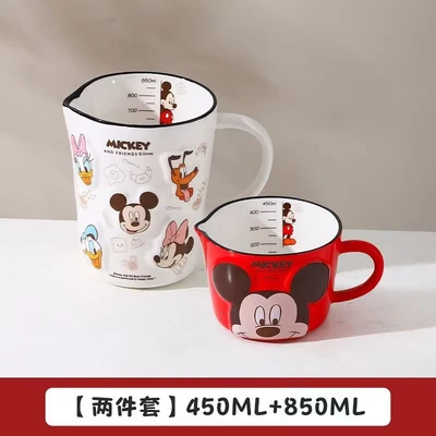 [large + small] mickey embossed ceramic measuring cup-2 gift boxes