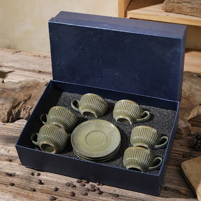 6 cups 6 plates Lake Green