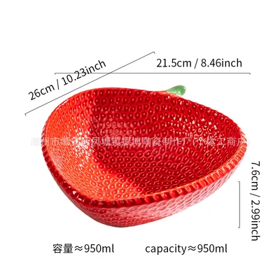 Red 10inch large bowl