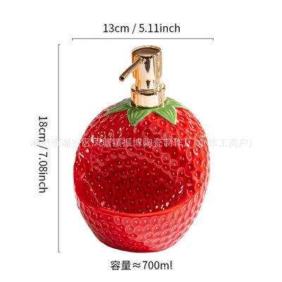 Red lotion bottle