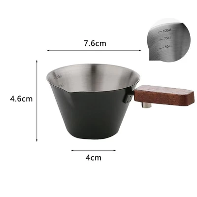 Square handle extraction cup (black)