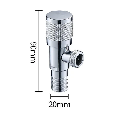 L 201 electroplated angle valve copper core copper rod silver litchi handwheel