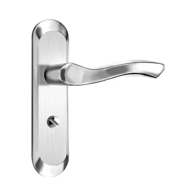 Stainless steel bathroom lock d type 125 hole spacing without lock tongue