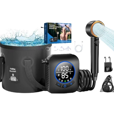 【hw-01-2】newly upgraded portable shower 8000ma + bathtub