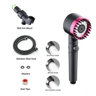 【sa-39】model a black & purple + american-style bracket arm + 1.5 pvc flexible hose [includes packaging]