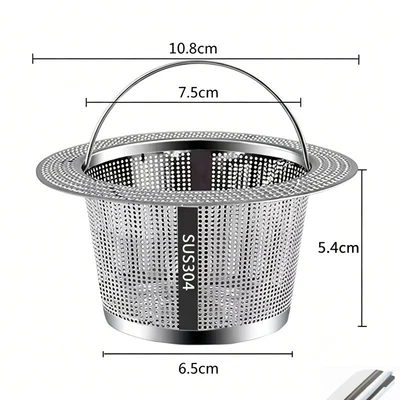 Sink strainer with basket and mesh edge - 5.4cm