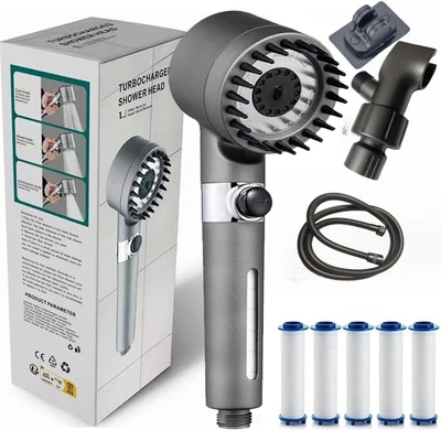 【sa-39】【type c set 8】+ 1.5m gray steel pipe + 5 filter cartridges + gray american-style bracket + base