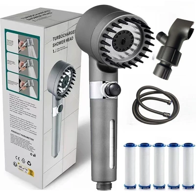 【sa-39】【type c set 7】+ 1.5m gray steel pipe + 5 filter cartridges + gray american-style bracket