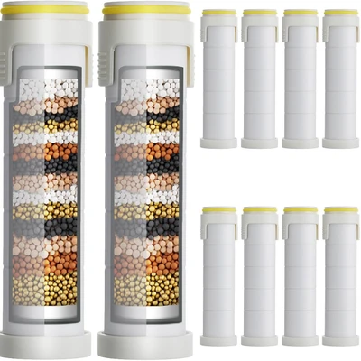 【sa-44】snowflake spray filter element 9.4cm long [colored calcium sulfite balls] 10 pieces