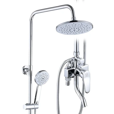Copper surface-mounted shower set with water outlet