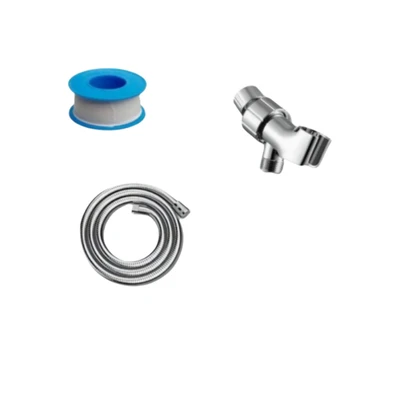 American bracket + electroplated shower pipe + raw tape