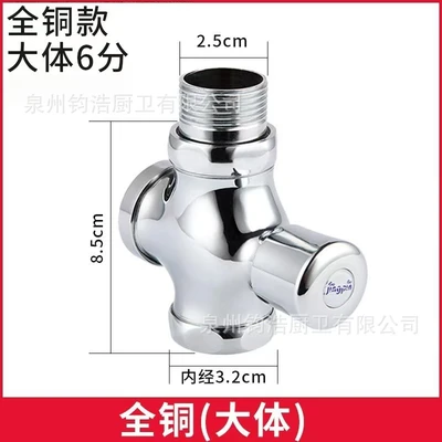 [brass is about 6 points] hand press flush valve