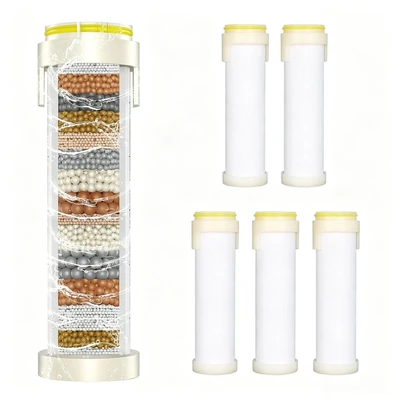 【sa-44】snowflake spray filter element 9.4cm long [colored calcium sulfite balls] 5 pieces