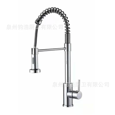 Electroplated silver [spring dual-purpose] kitchen faucet