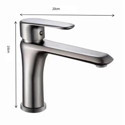 F Series-Water Plated Gun Grey Copper Diving Basin Faucet