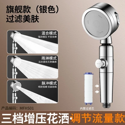 【sa-06-b】versatile flow control faucet - silver - one-handed spray - includes packaging