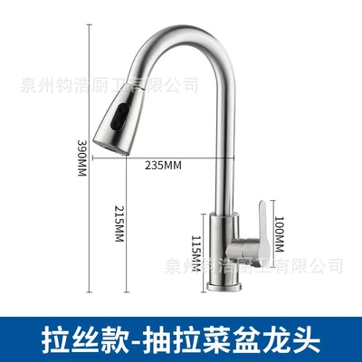 Brushed pull-out faucet