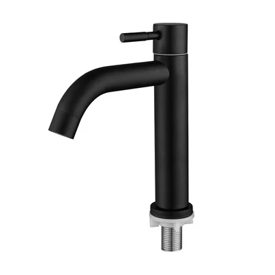 Sub-black stainless steel bent nozzle single cold basin